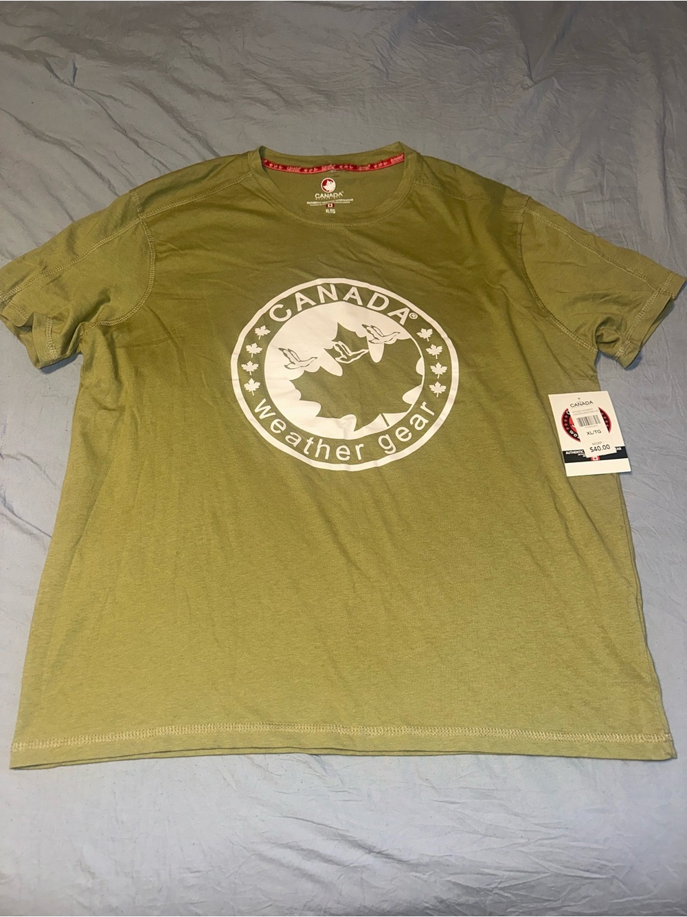 Canada Weather Gear Olive Short Sleeve Logo Tee